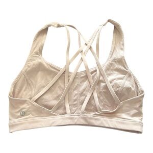 Lululemon Free To Be Serene Light Baby Pink Tan Sports Bra